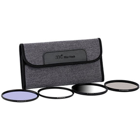 JJC FP-K4L Grey Filter Pouch Holds 4 Filters Up To 82mm