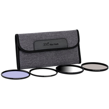 JJC FP-K4L Grey Filter Pouch Holds 4 Filters Up To 82mm