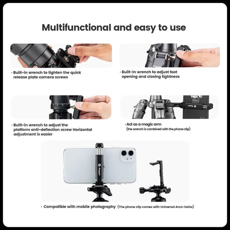 Fotopro Sherpa Plus Carbon Tripod Black - image 3 of 5