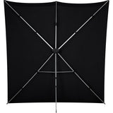 Westcott X-Drop Pro Wrinkle-Resistant Backdrop Kit - Rich Black (8' X 8') - image 4 of 5