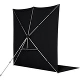 Westcott X-Drop Pro Wrinkle-Resistant Backdrop Kit - Rich Black Sweep (8' X 13') - image 4 of 5