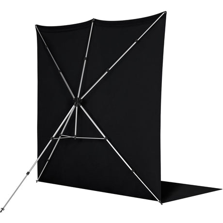 Westcott X-Drop Pro Wrinkle-Resistant Backdrop Kit - Rich Black Sweep (8' X 13') - image 4 of 5