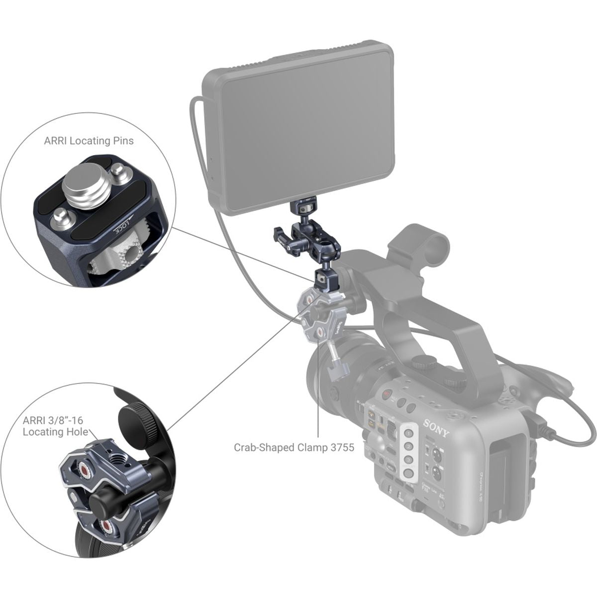 SmallRig 3874 Magic Arm w/ Dual Ball Heads 1/4" 20 Screw And