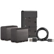Westcott NP-F970 Dual Battery Pack w/ Charger (2-p L-Series 7.4V 6600mAh 48.8WH)