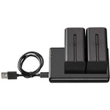 Westcott NP-F970 Dual Battery Pack w/ Charger (2-p L-Series 7.4V 6600mAh 48.8WH) - image 2 of 5