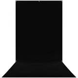 Westcott X-Drop Wrinkle-Resistant Backdrop - Rich Black Sweep (5' X 12')