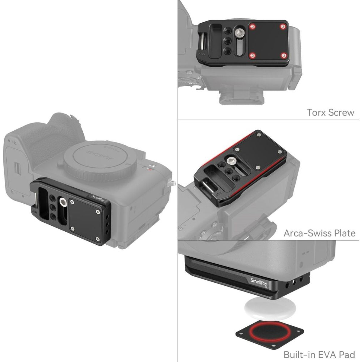 SmallRig MD4150 Quick Release Mount Plate (Arca-Type Compati