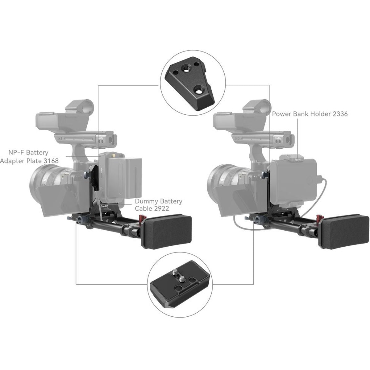 SmallRig 4063 Advanced Compact V-Mount Battery Mounting System