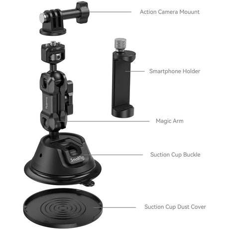 SmallRig 4275 Port. Suction Cup Mt Supp. Kit For Action Cameras/Phones SC-1K - image 4 of 4