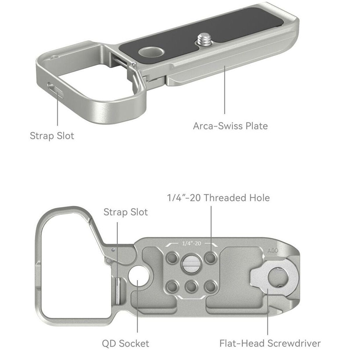 SmallRig 4439 Bottom Mount Plate For Sony Alpha 7C II / Alpha 7CR(Silver)