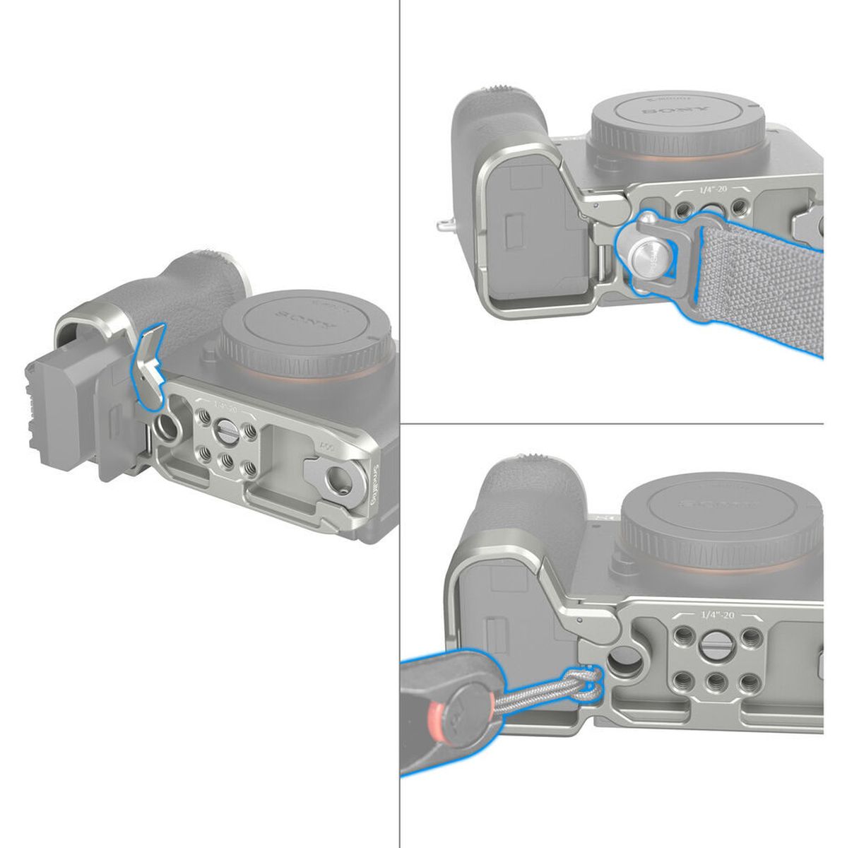 SmallRig 4439 Bottom Mount Plate For Sony Alpha 7C II / Alpha 7CR(Silver)