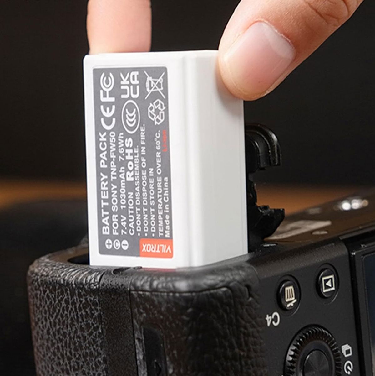 Viltrox TNP-FW50 Battery (NP-FW50) Type-C 1030mAh For Sony Camera - image 3 of 3