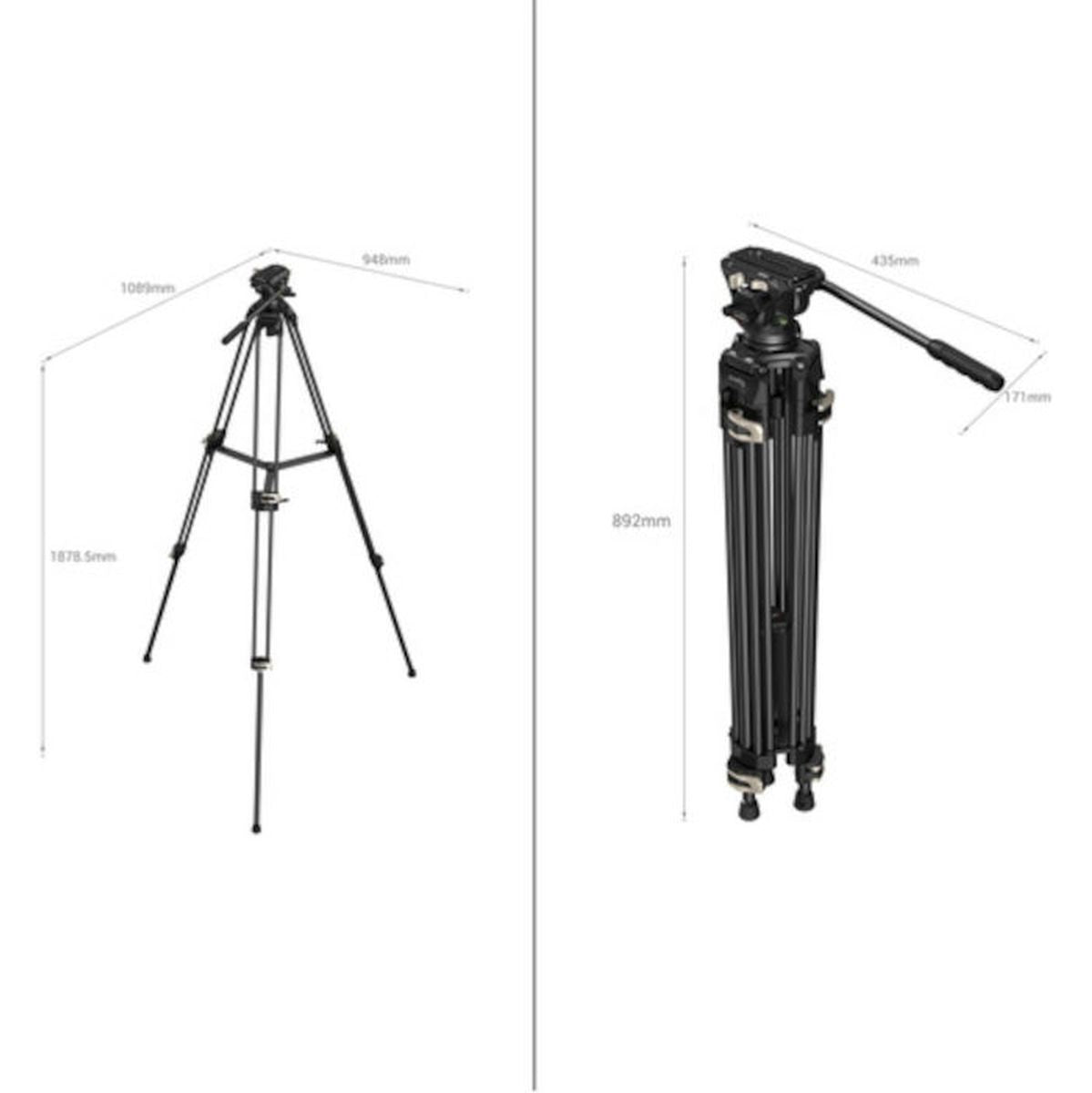 SmallRig 3751B Heavy-Duty Fluid Head Tripod AD-01