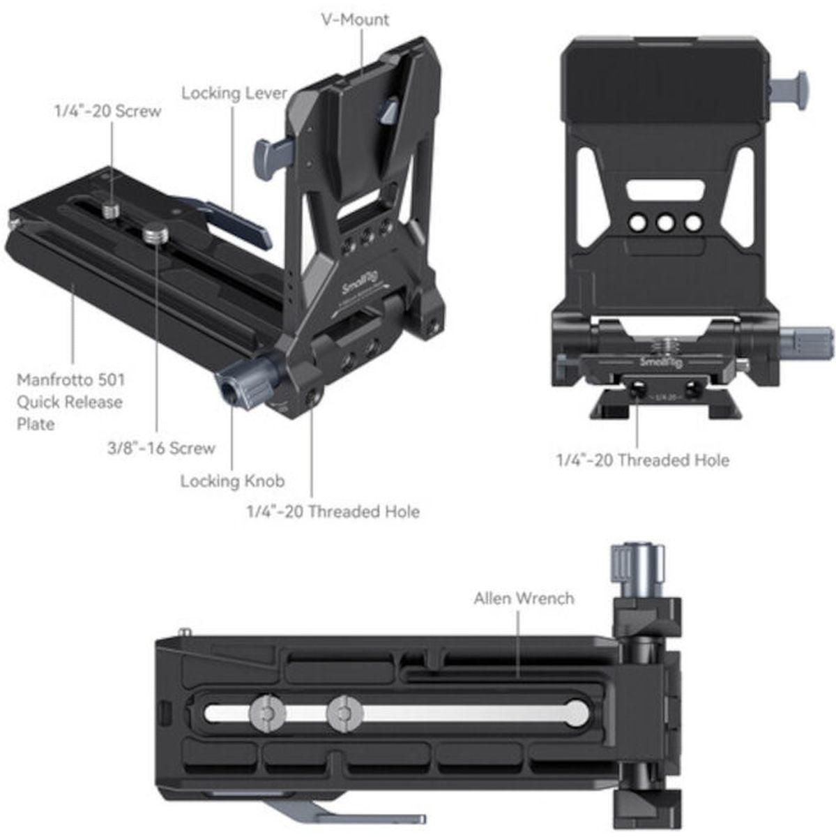 SmallRig 4323 V Mount Battery Mount Plate Kit For Cinema Cameras