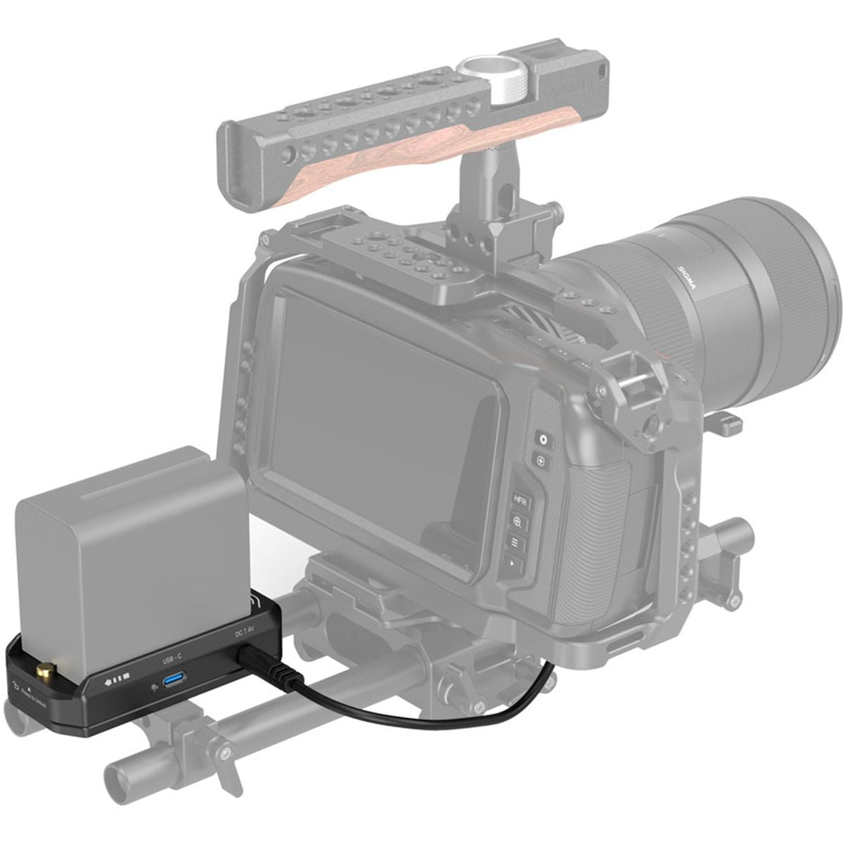 SmallRig 4340 NP F Battery Adapter Mount Plate Kit For Canon EOS R5 / R5C - image 3 of 5
