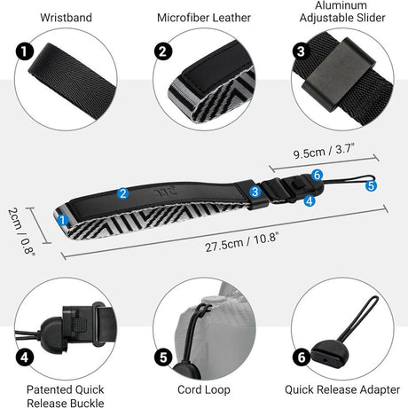 JJC WS-2 Wrist Strap Silver Grey - image 2 of 5