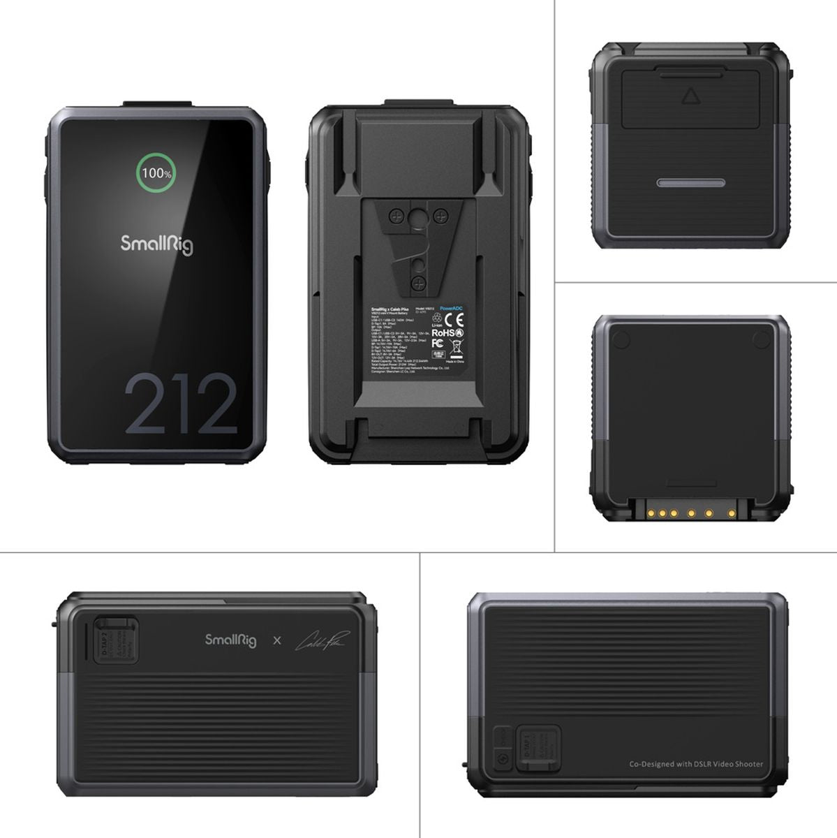 SmallRig 4293 X Caleb Pike VB212 Mini V Mount Battery