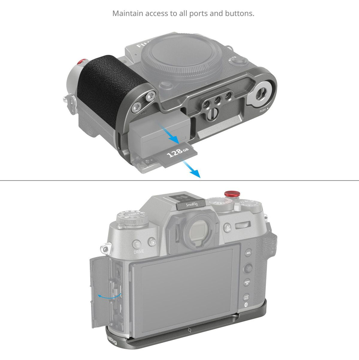 SmallRig 4712 Silicone L-Shape Handle For X-T50 (Charcoal Silver) - image 3 of 5