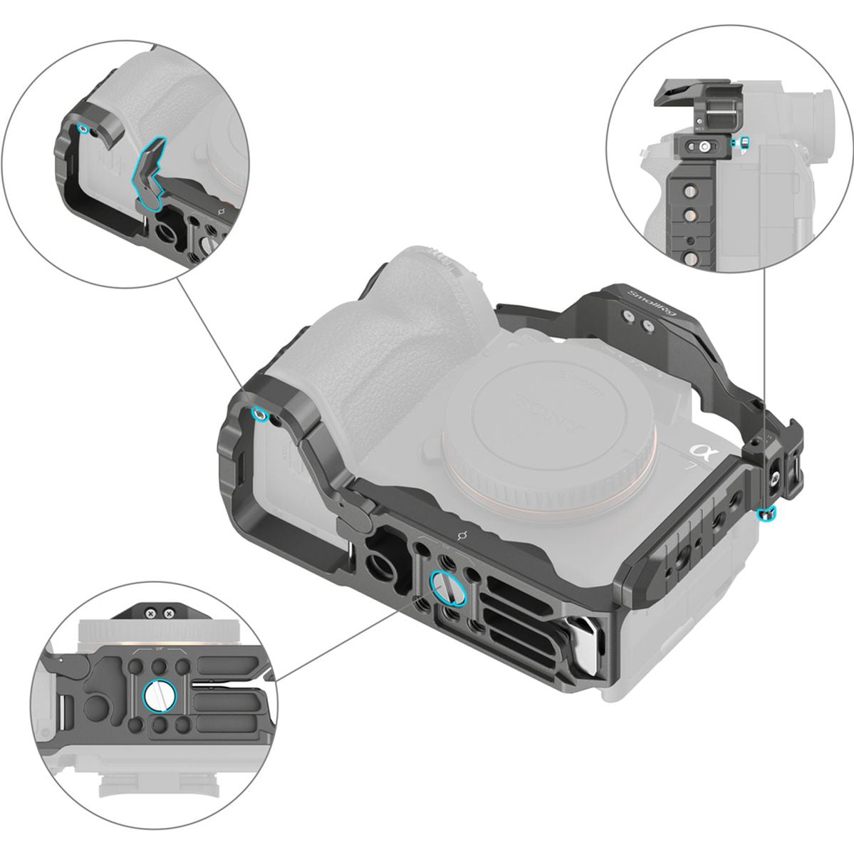 SmallRig 4481 Hawklock Quick Release Cage For Sony 7R V/7 IV/7S III/1/7R IV - image 2 of 5