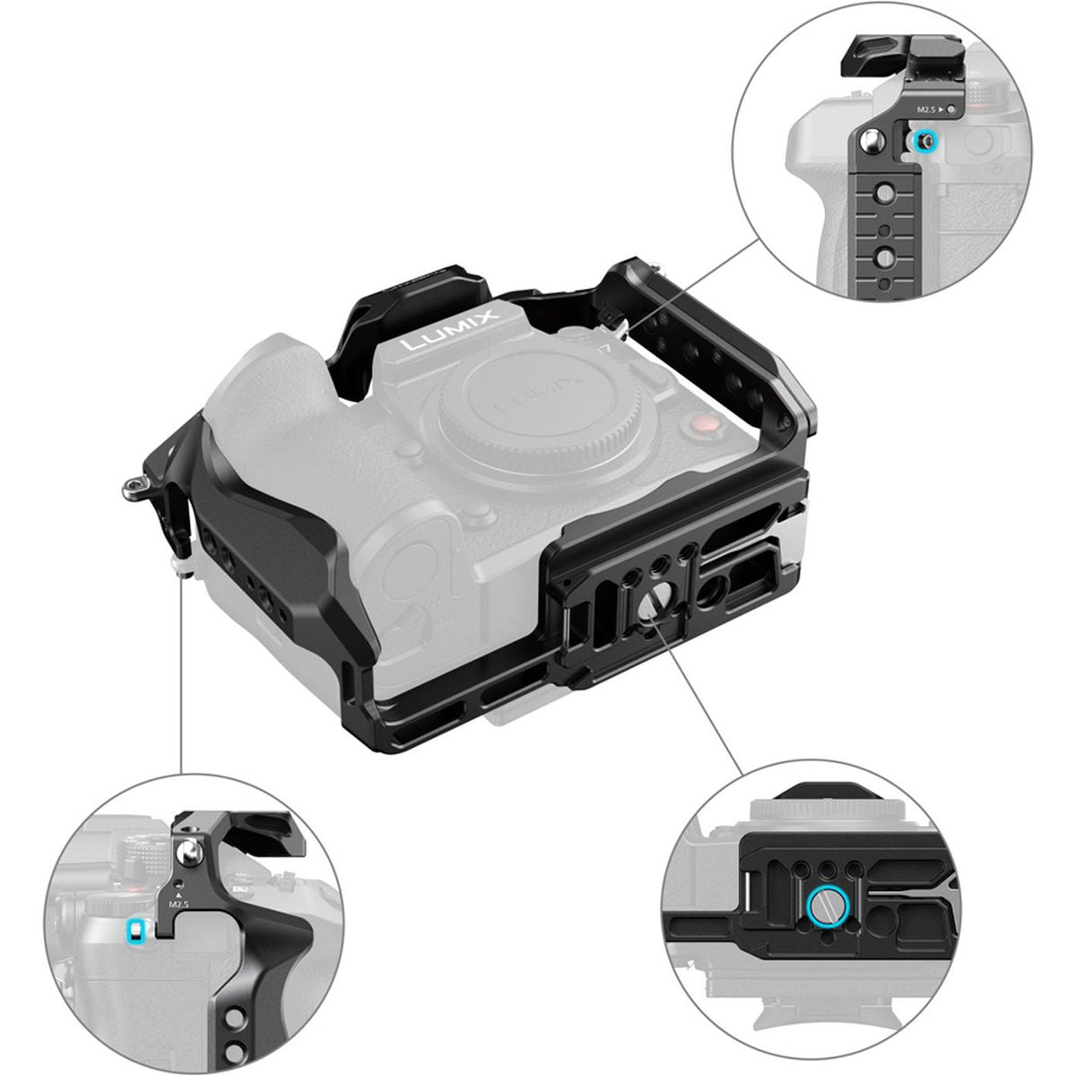 SmallRig 4825 Hawklock Quick Release Cage Kit For Panasonic LUMIX GH7 / GH6
