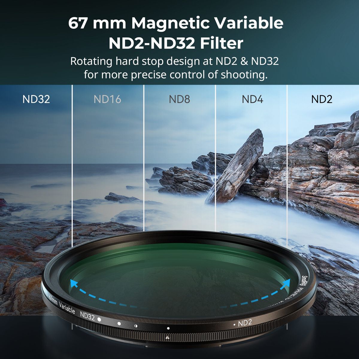 SmallRig 4726 5 In 1 Filter Kit VND 2 32 + CPL + 1/4 Effect Black Mist (67mm) - image 2 of 5