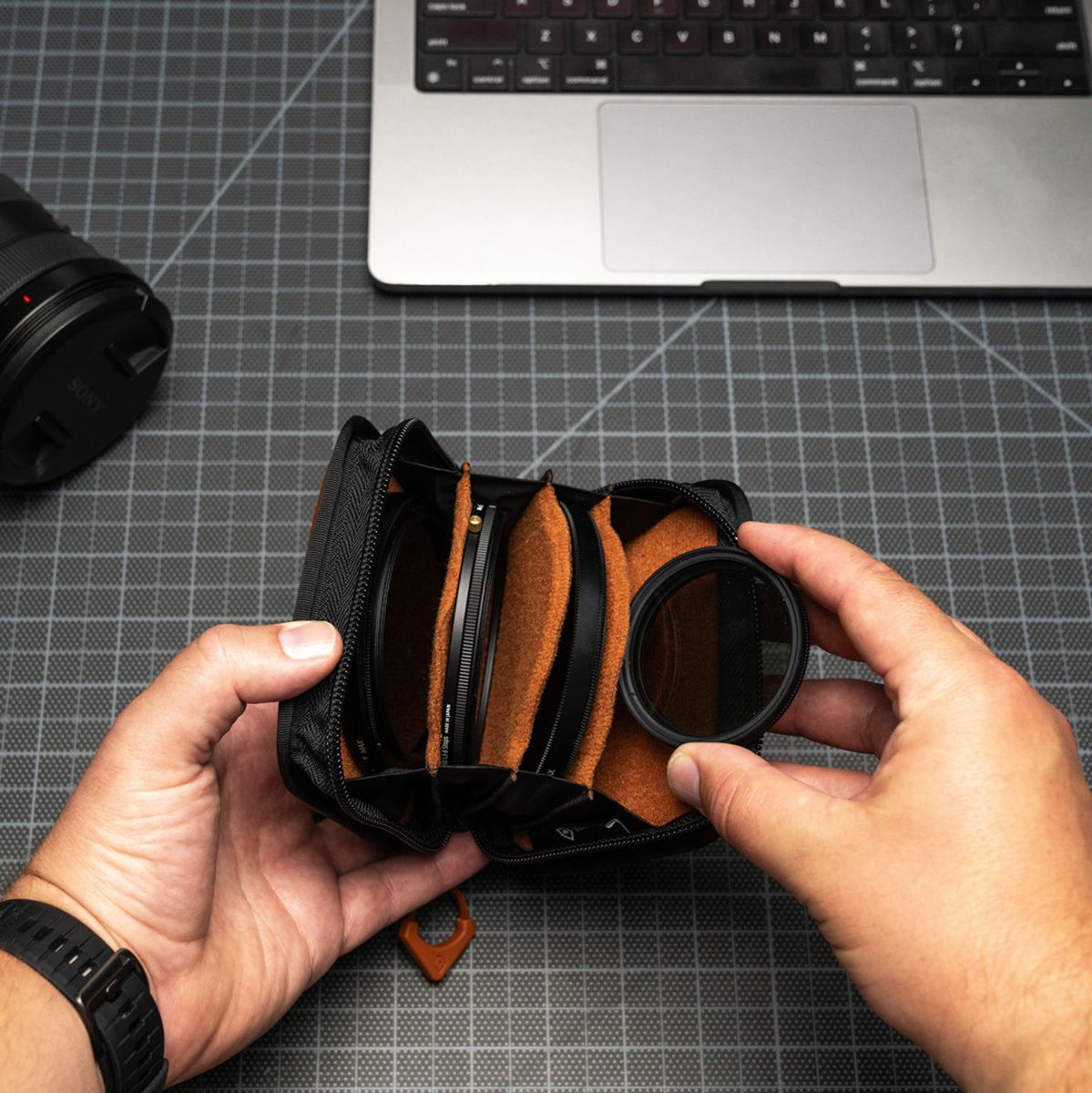 WANDRD Lens Filter Case Sedona Orange