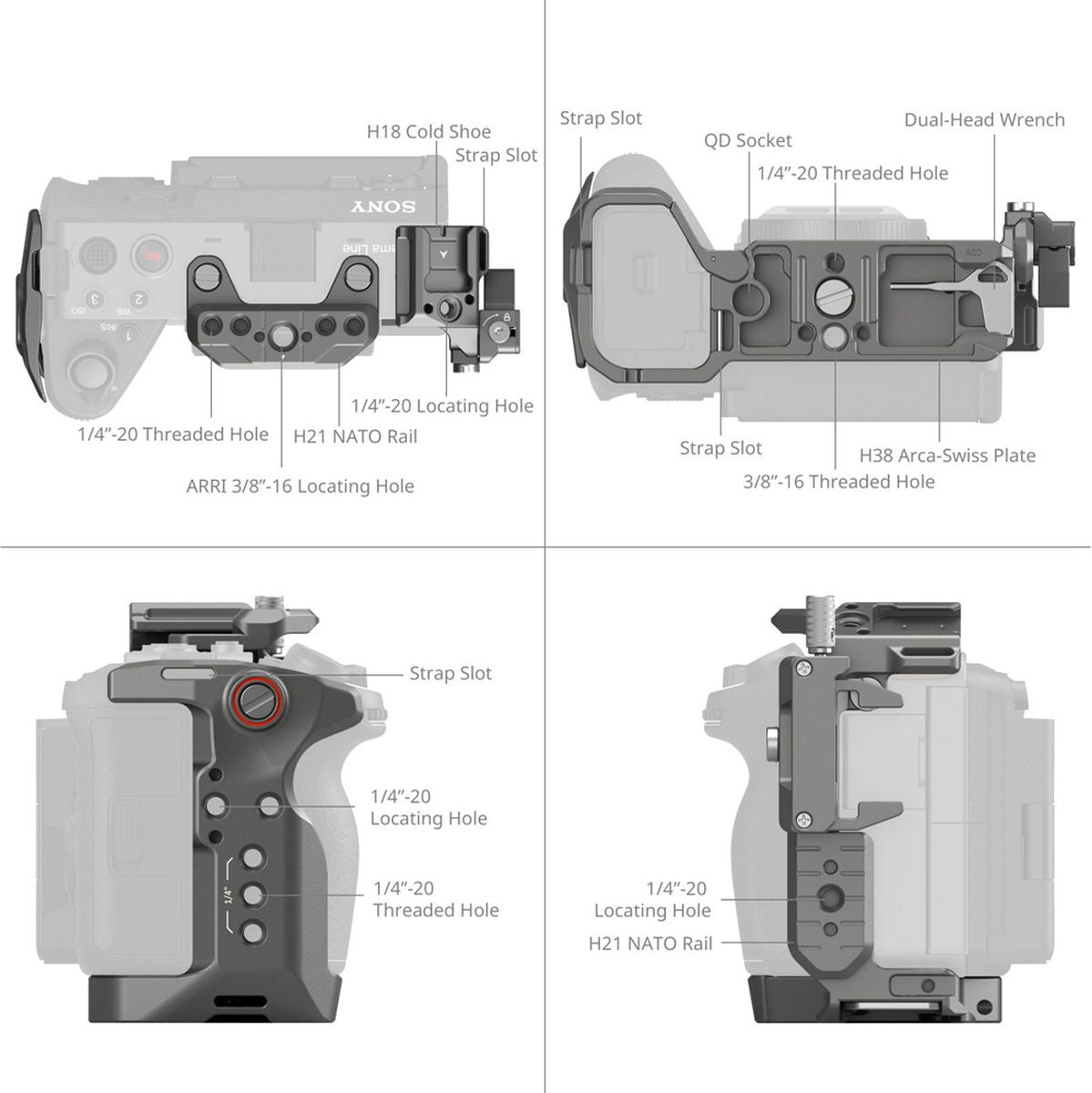 SmallRig 4771 Hawklock Quick Release Advanced Cage Kit For Sony FX3 / FX30