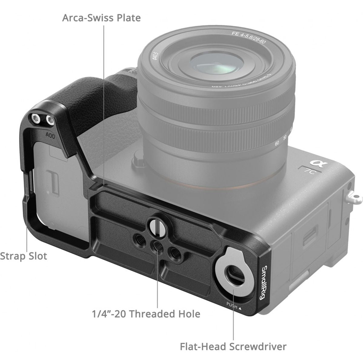 SmallRig 4797 L Shape Mount Plate w/ Silicone Handle For Sony Alpha 7C II / 7CR - image 3 of 5