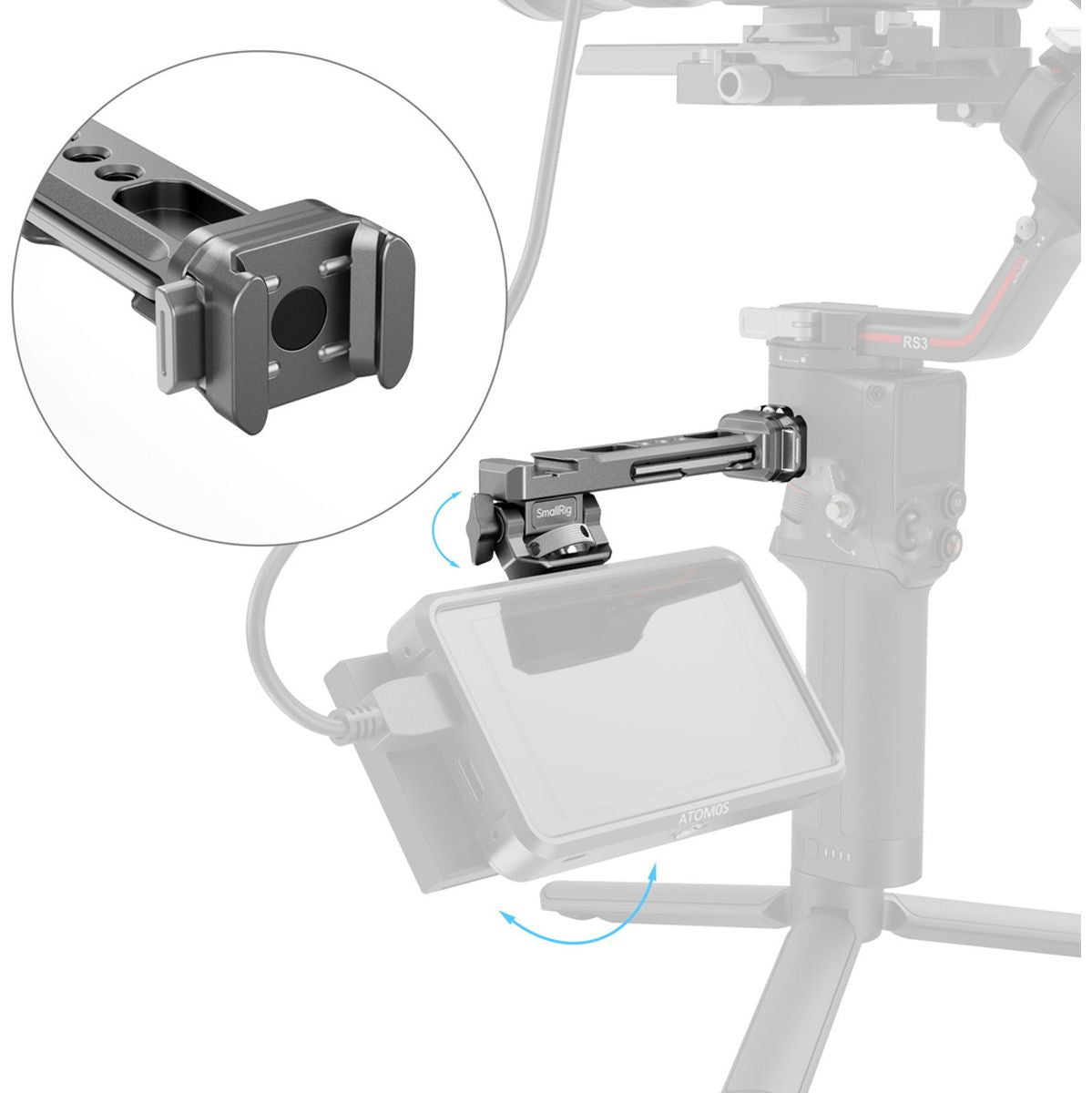 SmallRig 4637 Hawklock H21 Monitor Support For DJI Stabilizers