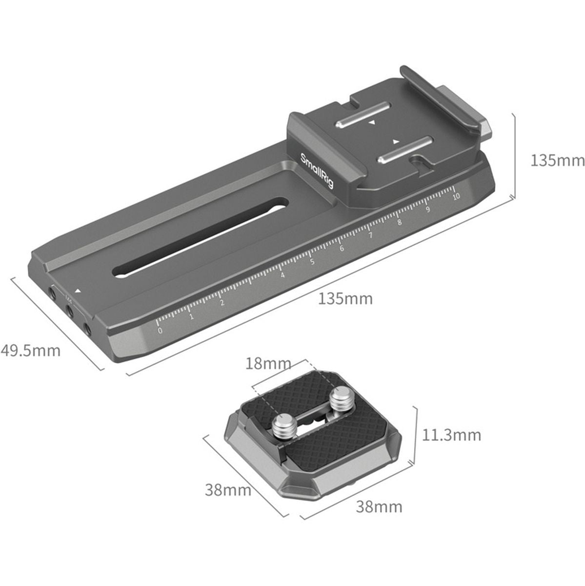 SmallRig 4638 Hawklock H38 Manfrotto Quick Release Plate For DJI Stabilizers