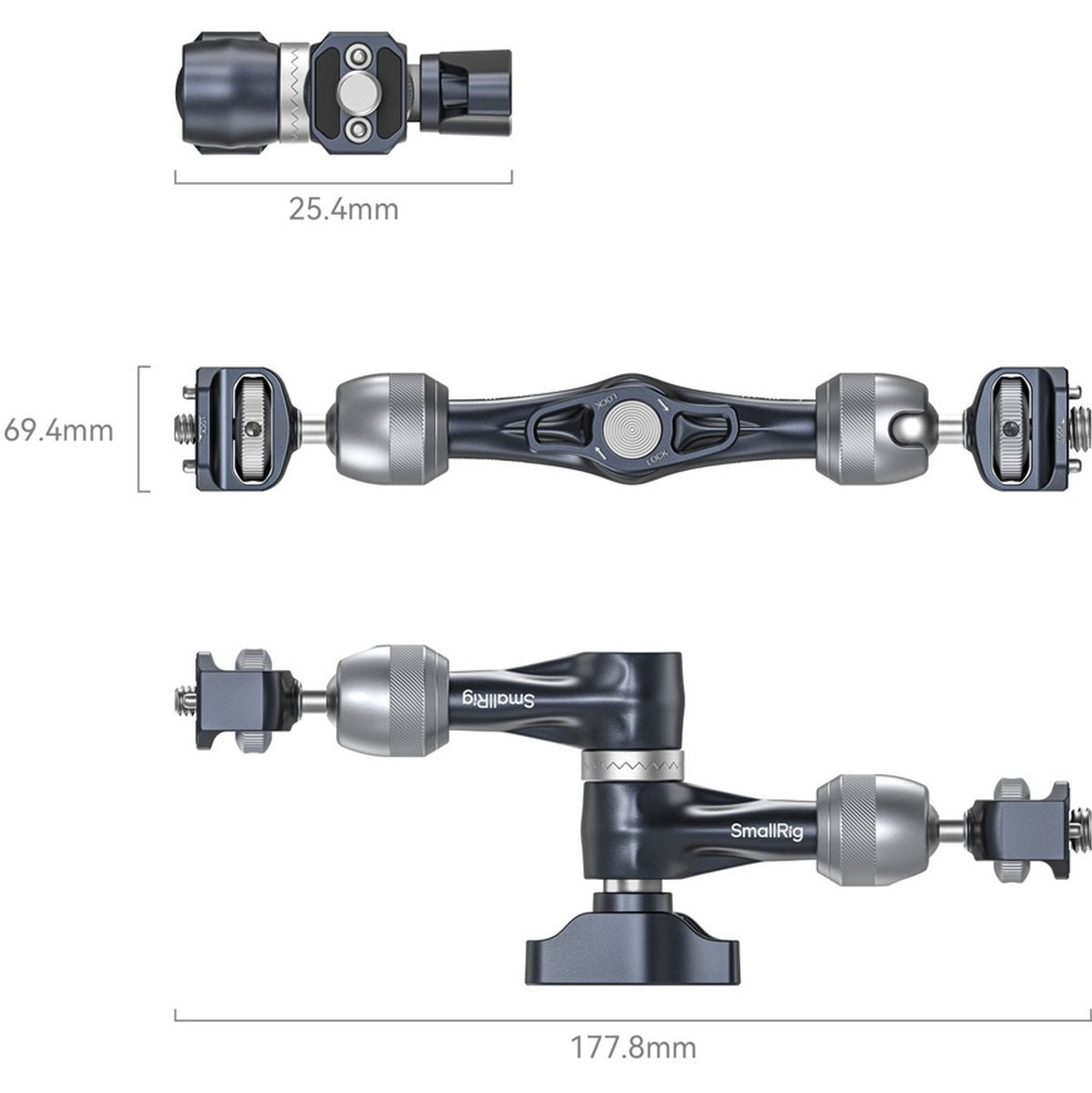SmallRig 4899 Rosette Magic Arm (7) w/ ARRI Locating Screw