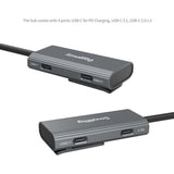 SmallRig 4598 4 In 1 USB C Hub PD 100W / USB C 2.0 w/ Audio Adapter X 2