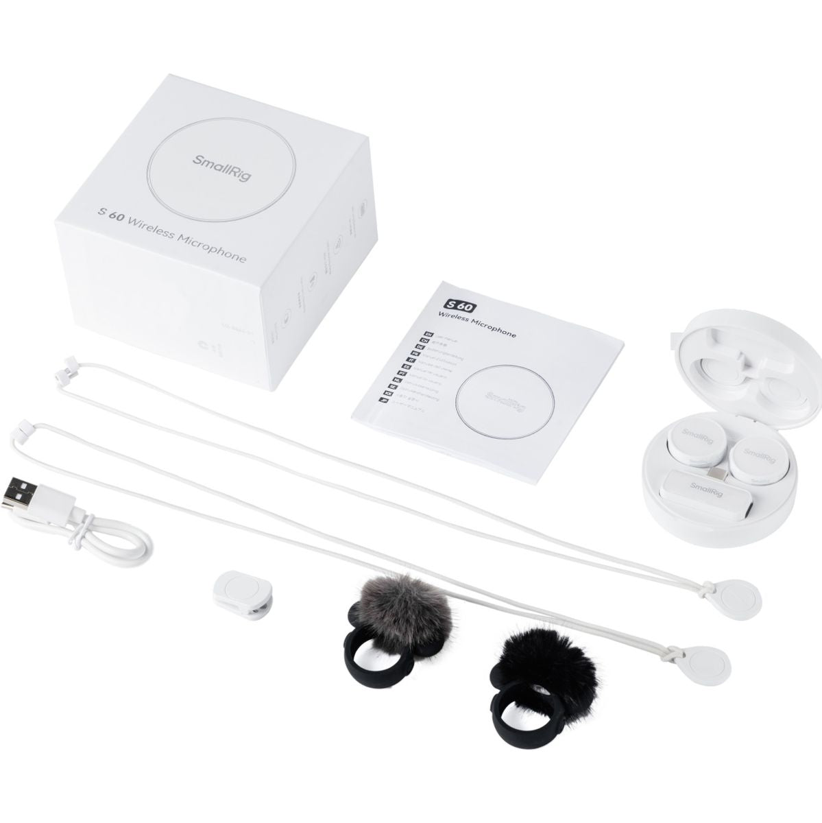 SmallRig 4706 S 60 Wireless Microphone (White / USB C Version)