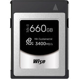 Wise 660GB CFexpress 4.0 Type B Pro MK II Memory Card 3600 MB/s