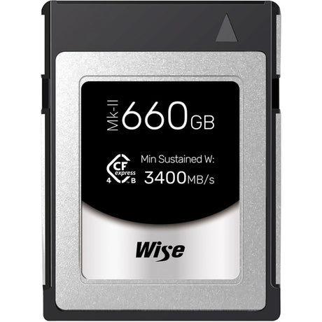 Wise 660GB CFexpress 4.0 Type B Pro MK II Memory Card 3600 MB/s