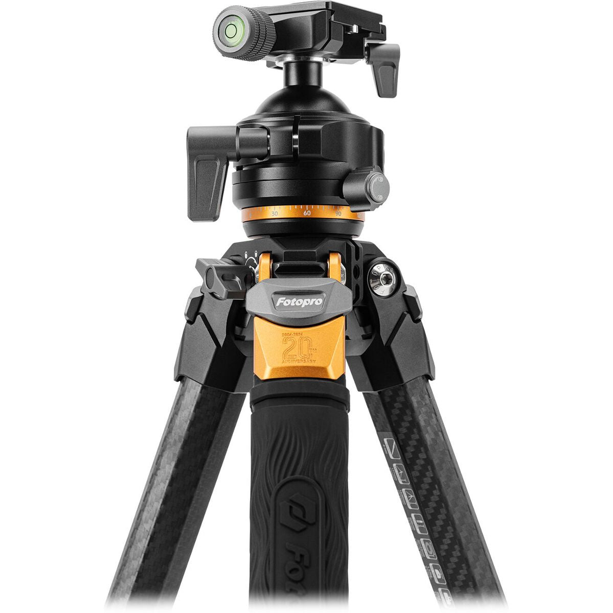 Fotopro Origin Plus + O 8H Carbon Tripod 20TH Anniversary Edition Black / Gold - image 3 of 5