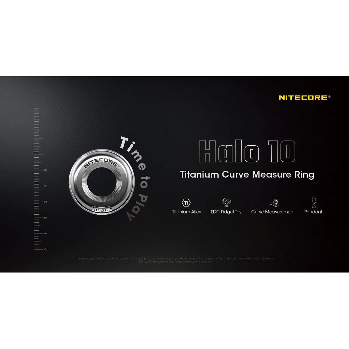 Nitecore HALO10 Titanium Curve Measure Ring - image 3 of 5