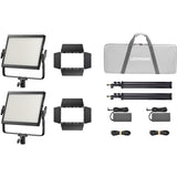 Godox LP600BI K2 Black Litemons Bi Colour LED Light Panel 2 Light Kit