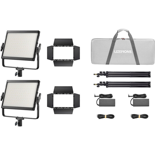 Godox LP600BI K2 Black Litemons Bi Colour LED Light Panel 2 Light Kit