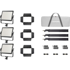 Godox LP600BI K3 Black Litemons Bi Colour LED Light Panel 3 Light Kit