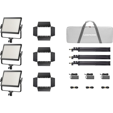 Godox LP1200BI K3 Black Litemons Bi Colour LED Light Panel 3 Light Kit