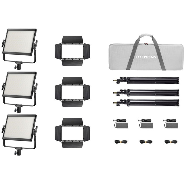 Godox LP1200R K3 Black Litemons RGB LED Light Panel 3 Light Kit