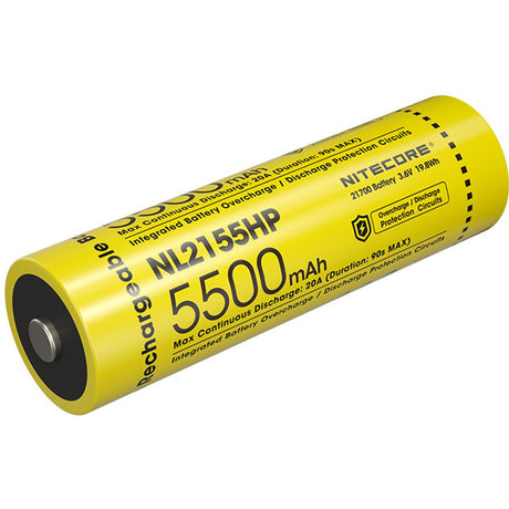 Nitecore NL2155HP 5500mAh 21700 High Performance Rechargeable Li ION Battery