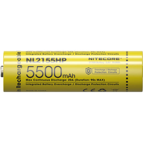 Nitecore NL2155HP 5500mAh 21700 High Performance Rechargeable Li ION Battery - image 2 of 3
