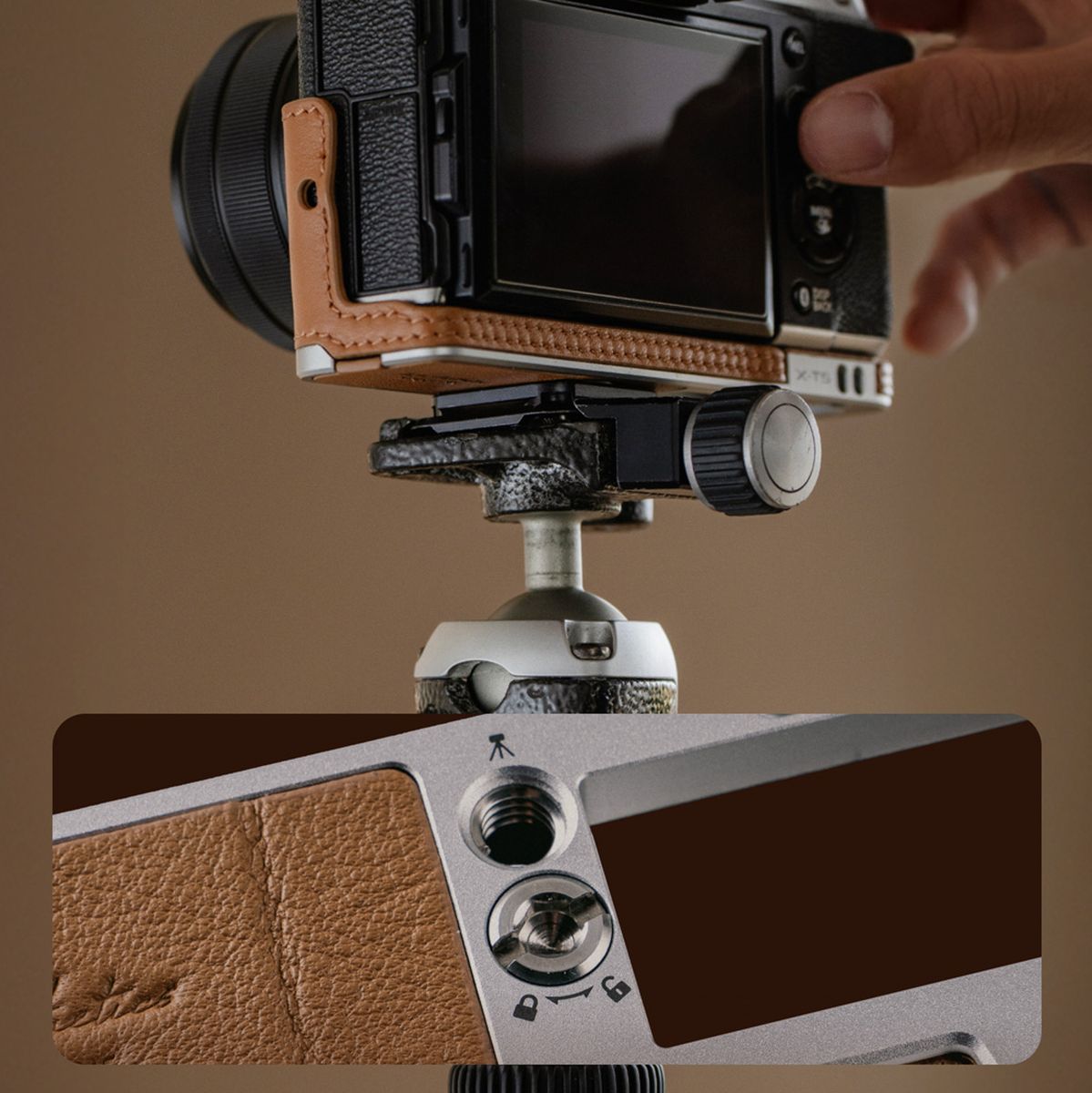 PGYTECH Leather Camera Case (For Fujifilm X100VI Clay Brown)