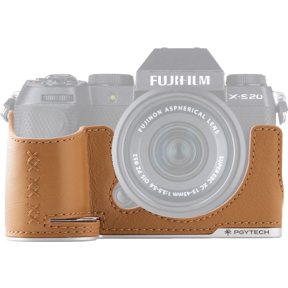 PGYTECH Leather Camera Case (For Fujifilm X S20 Clay Brown)