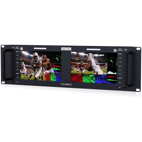 Feelworld Seetec FRM701G Dual 7 3RU Rackmount Monitor w/ 12G SDI