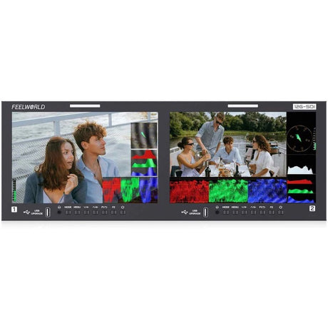 Feelworld Seetec FRM1001G Dual 10.1 4RU Rackmount Monitor w/ 12G SDI