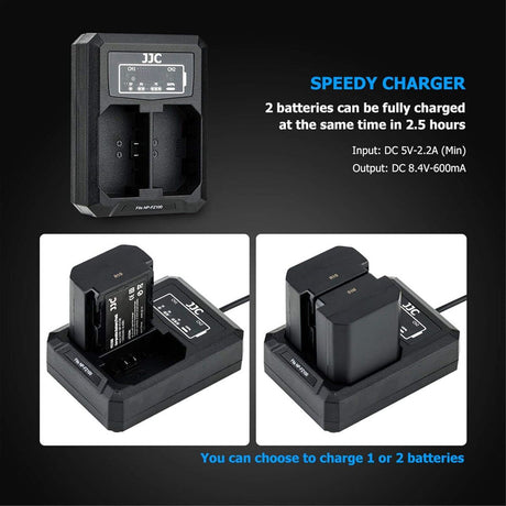 JJC Sony DCH FZ100TC USB C Dual Battery Charger (For Sony NP FZ100) - image 4 of 5
