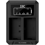 JJC Canon DCH E6TC USB C Dual Battery Charger (For Canon LP E6 / LP E6N Battery)